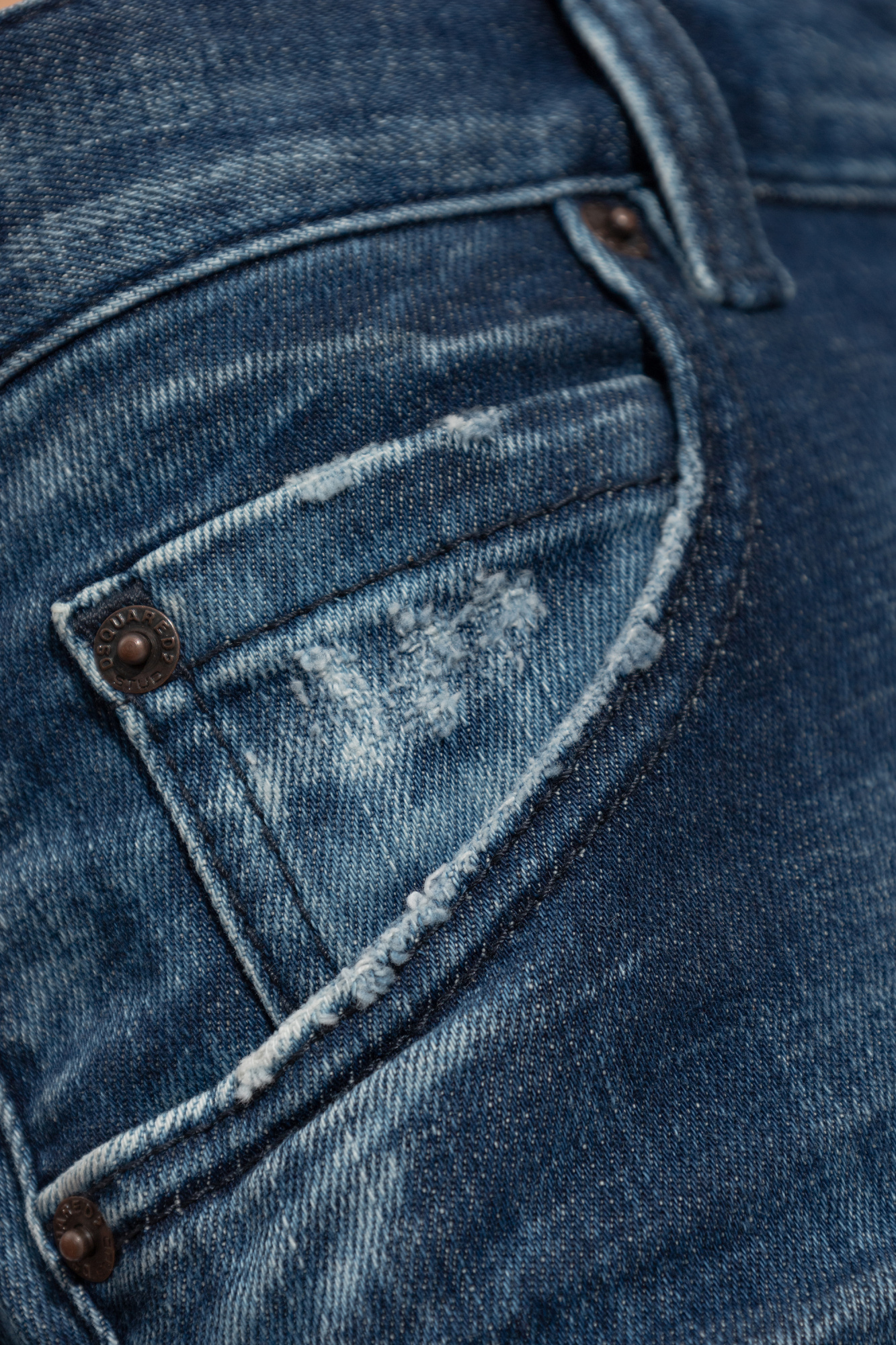 デニム・ジーパン Dsquared2 Cool Girl Jean Blue Denim Patent Effect Dsquared2 - Cool Girl cropped jeans Denim - The Corner
